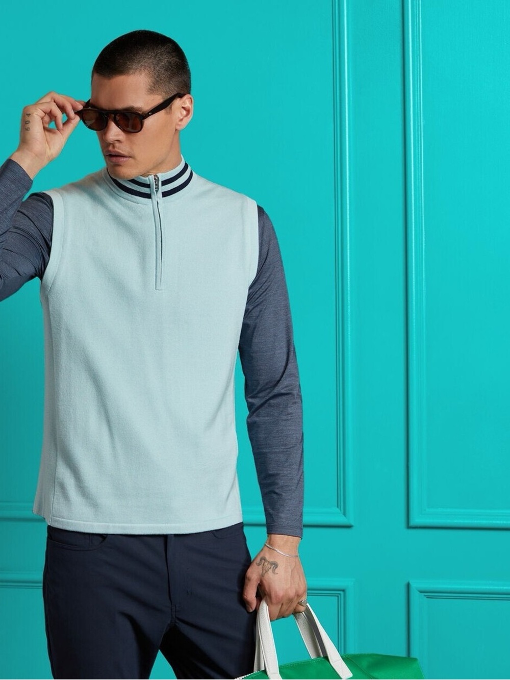G/FORE Merino Wool wind breaker 1/4 zip vest